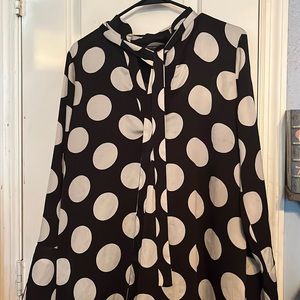 Ann Taylor size Medium black & white polka dot dress